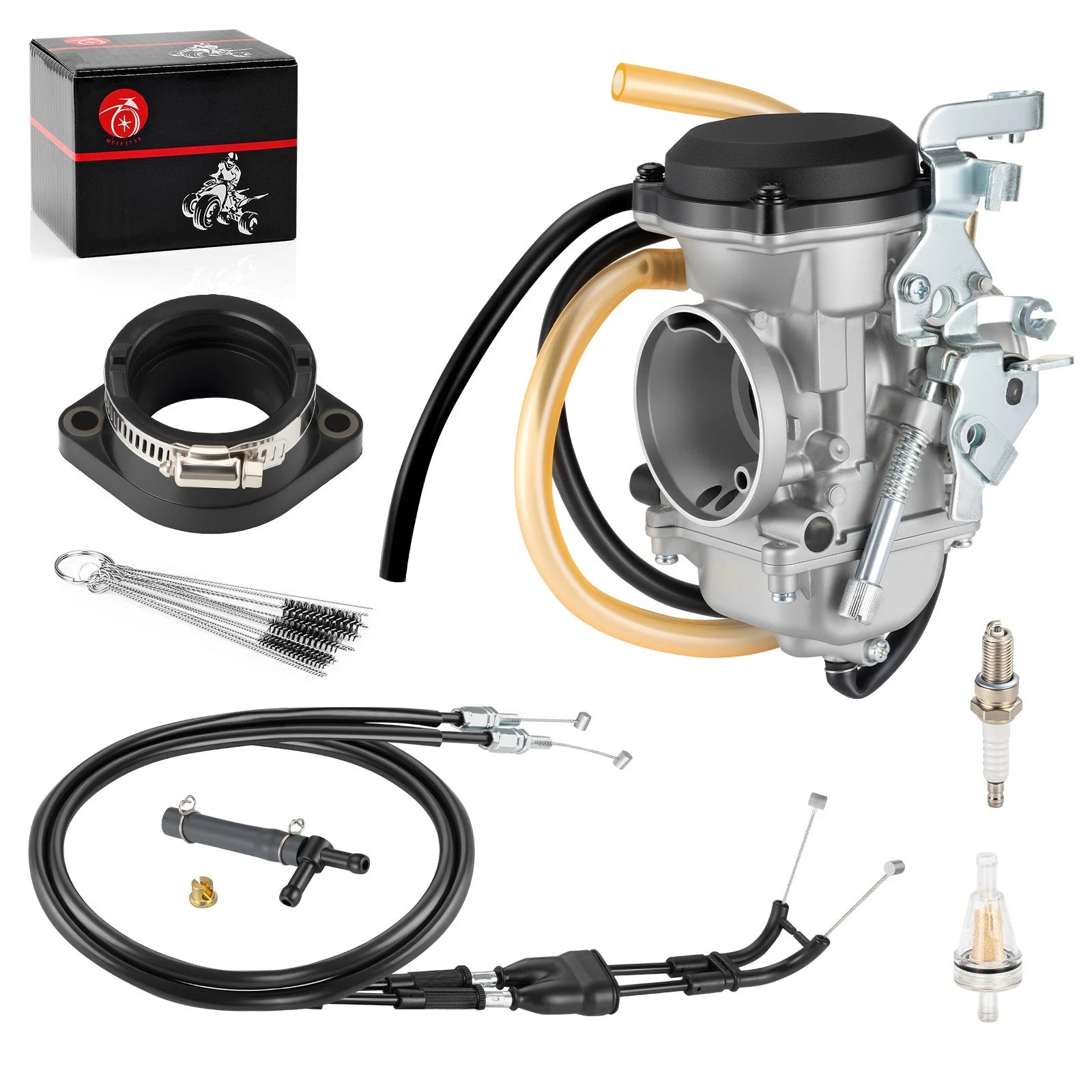 Carburetor Assembly & Throttle Cable & Intake Manifold for Kawasaki KLR650 (2008–2018)