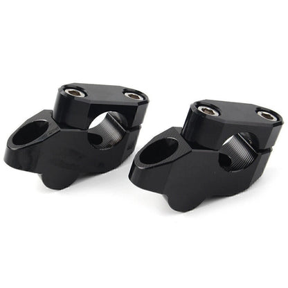 2X Handlebar Bar Extension Risers for Motorcycle (Black)