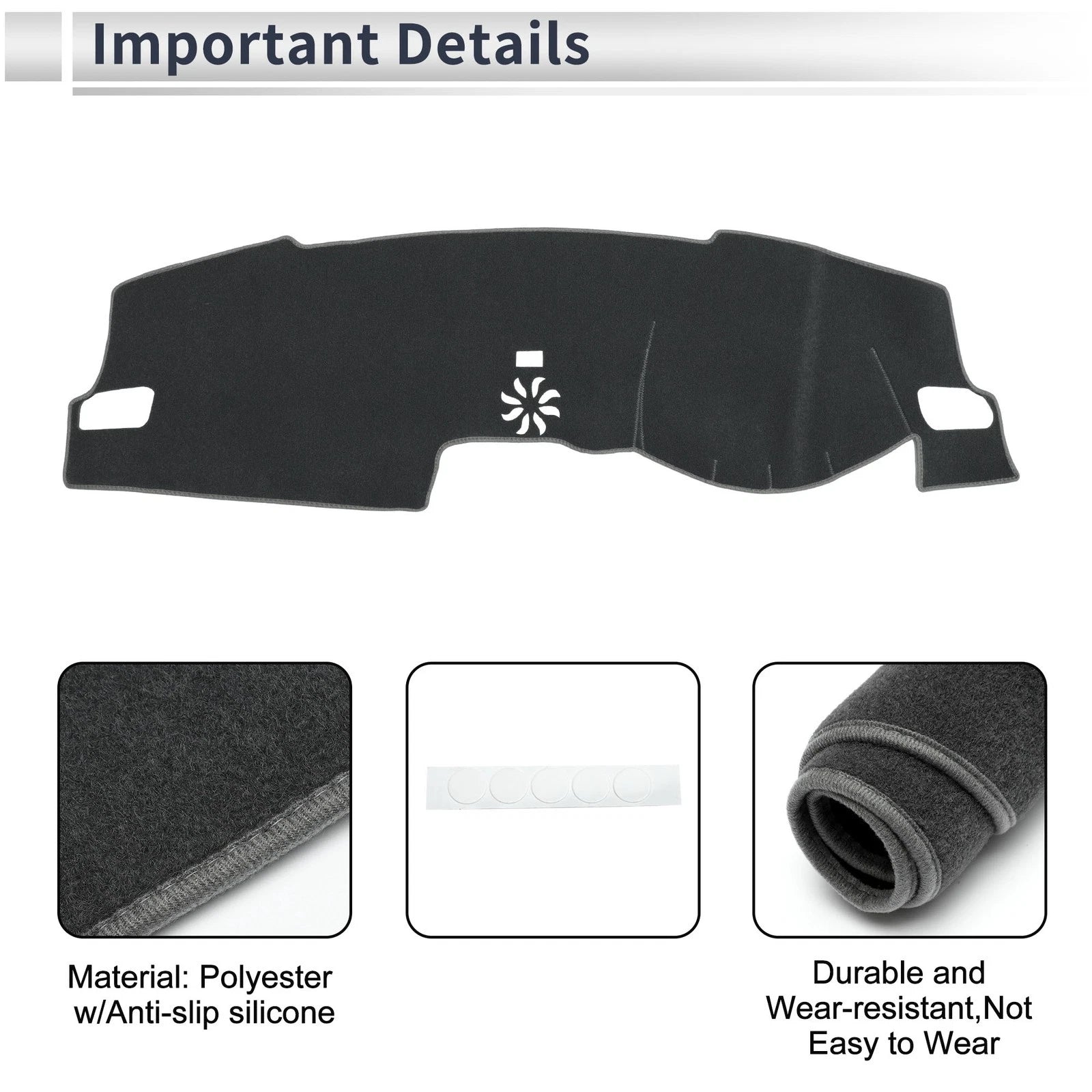 Dashboard Dash Cover Mat for Honda Civic FL5 (2022–2024) Sun Protector Gray