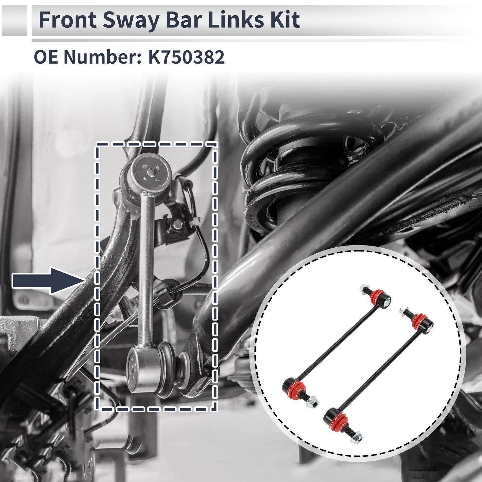 Front Stabilizer Bar Links Replacement for Dodge Journey (2009–2020)