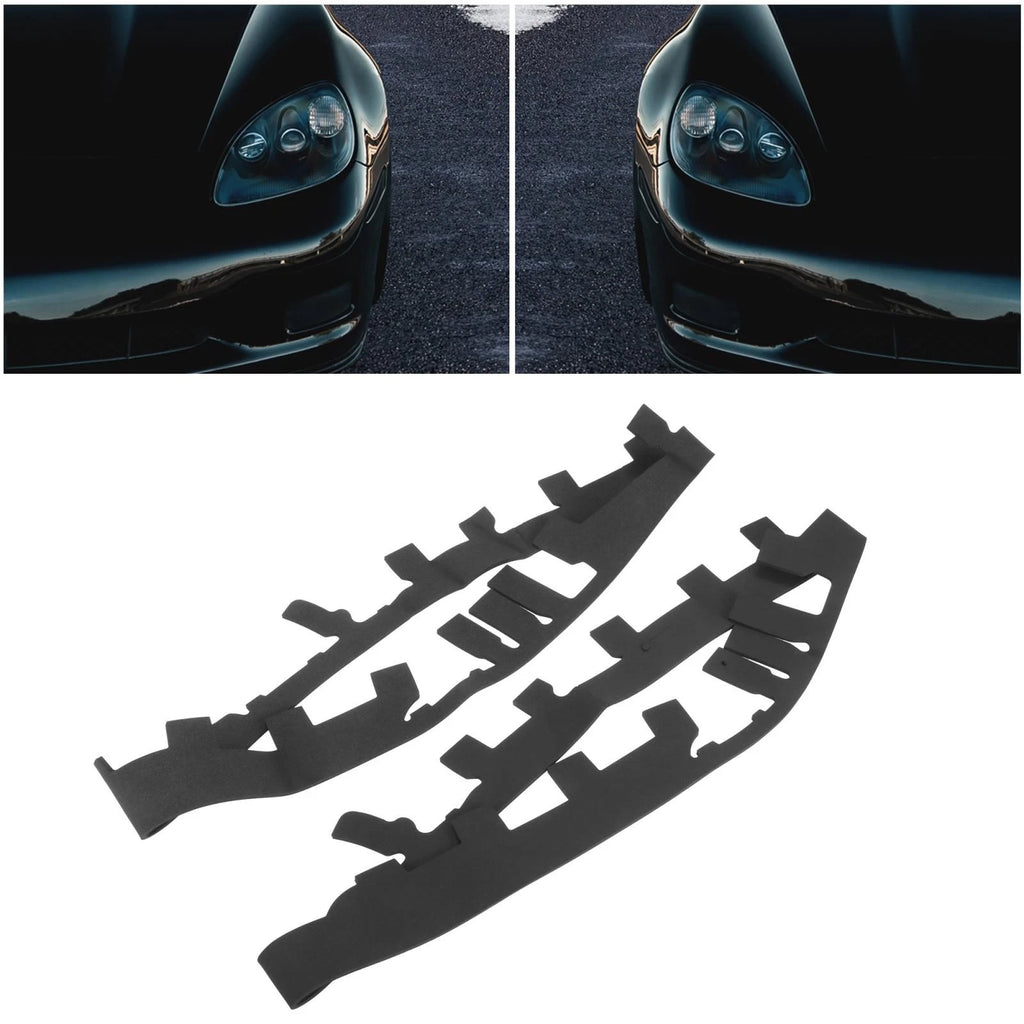Headlight Lens Covers Trim Gasket Seal Pair for Chevy Corvette C6 (2005–2013)