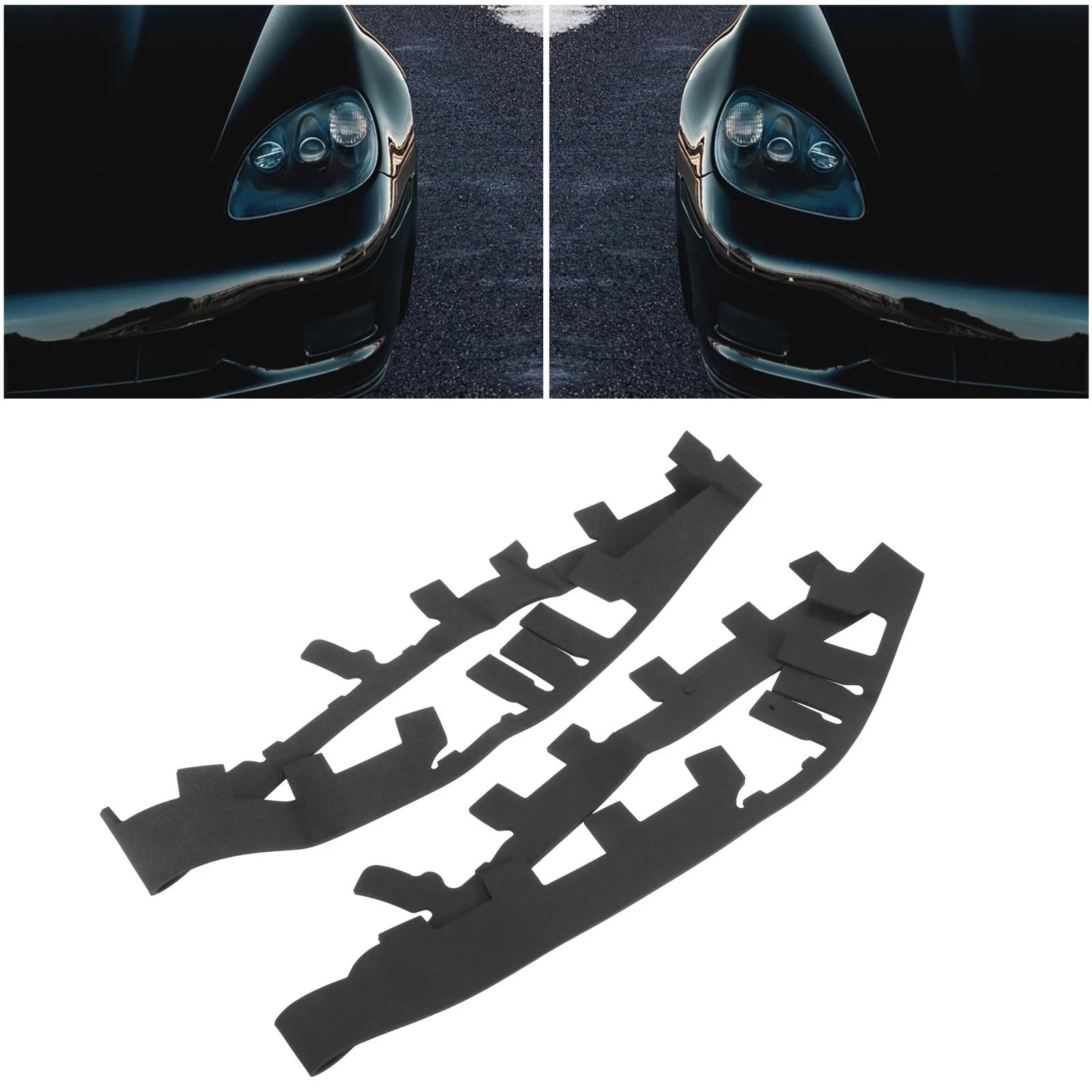 Headlight Lens Covers Trim Gasket Seal Pair for Chevy Corvette C6 (2005–2013)