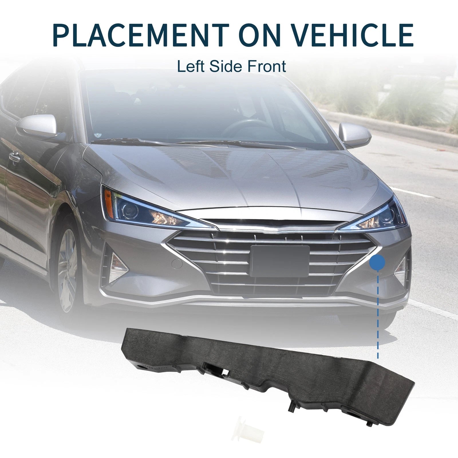 Left Front Bumper Retainer Bracket for Hyundai Accent (2006–2011)