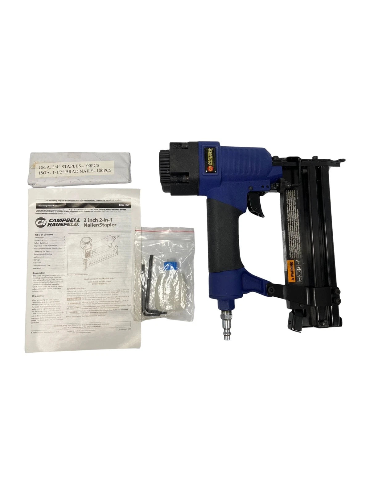 2-in-1 Nailer/Stapler Gun for Campbell Hausfeld SB524000