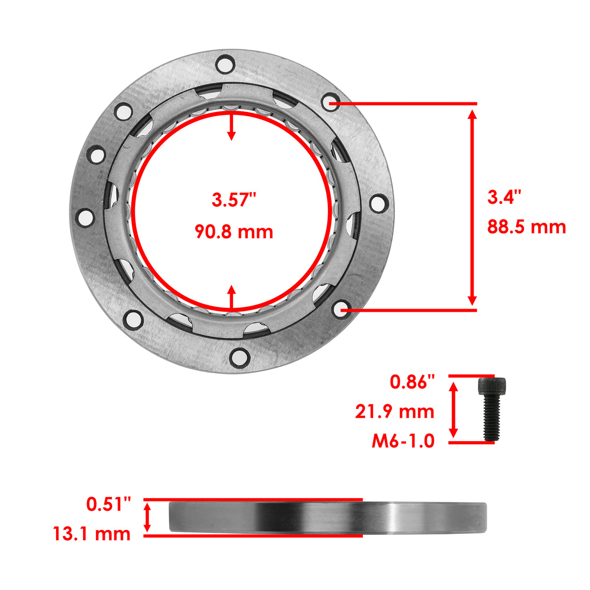 Clutch Starter One Way Replacement for Yamaha V Star 1100 (2005–2009)