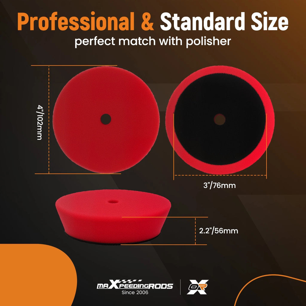 2X 4" Coarse Buffing Sponge Pads for Random Orbital Polisher