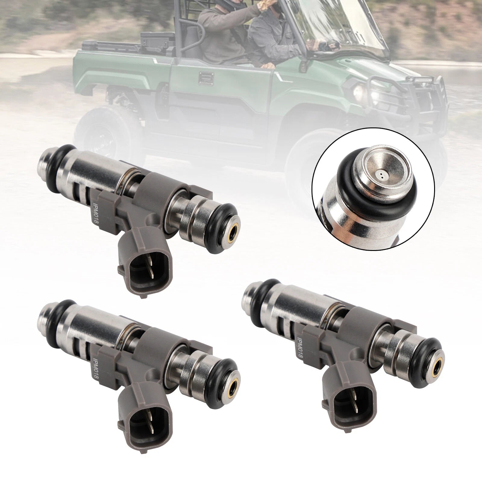 3X Fuel Injector for Kawasaki Mule PRO FX FXR FXT (2015–2023) 49056-0038