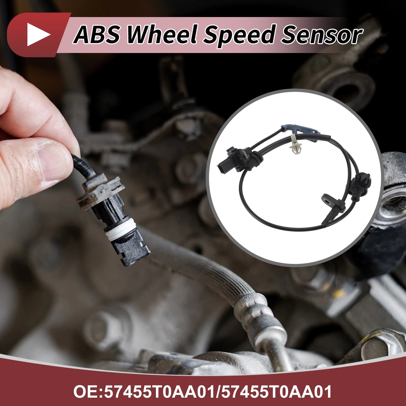 ABS Wheel Speed Sensor Front Left Replacement for Honda CRV (2012–2012)