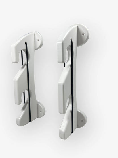2 Rod Holder for Universal Use (12 5/8in x 3in) - Poly, White