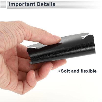 Set of 4 Car Door Handle Cup Covers Scratch Protectors Black 90x100mm