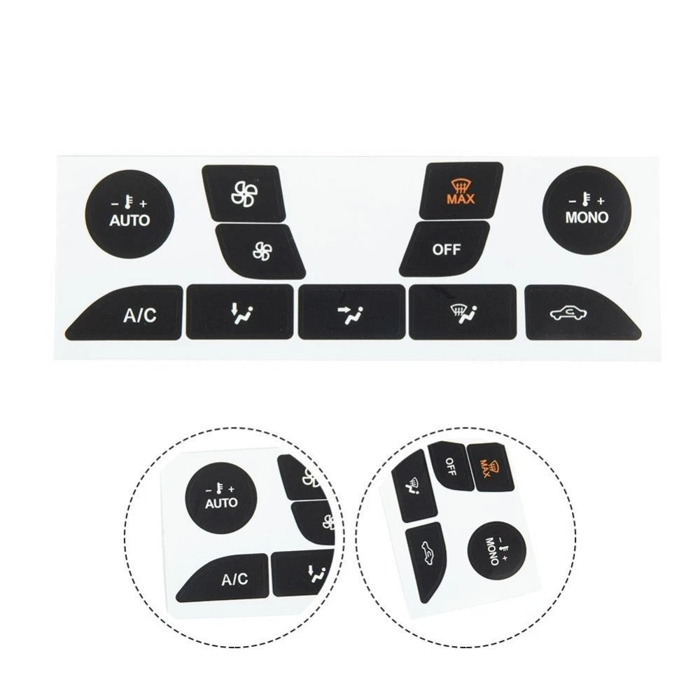 11Pcs Air Condition Control Button Repair Stickers for Ford Focus (1999–2005)
