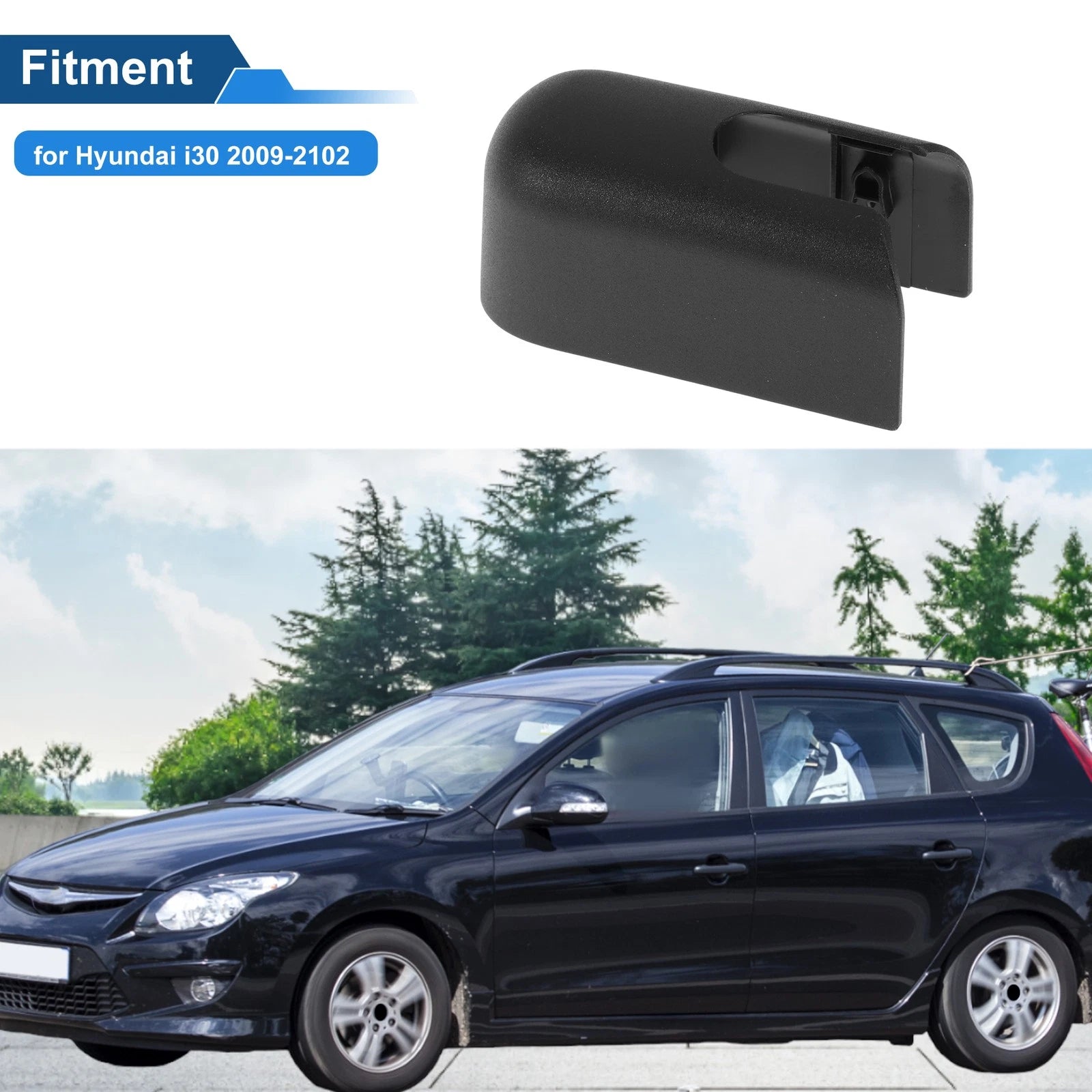 Rear Windshield Wiper Arm Nut Cover Cap for Hyundai i30 (2009–2012)