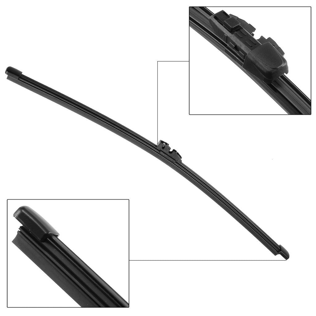 Rear Windshield Wiper Blades 380mm Set for BMW 15 Inch (2008–2018)