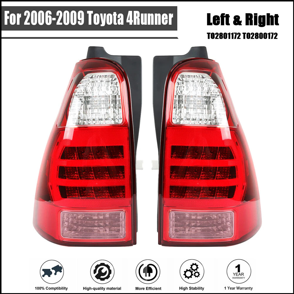 Set of 2 Tail Light Assemblies for Toyota 4Runner (2006–2009)