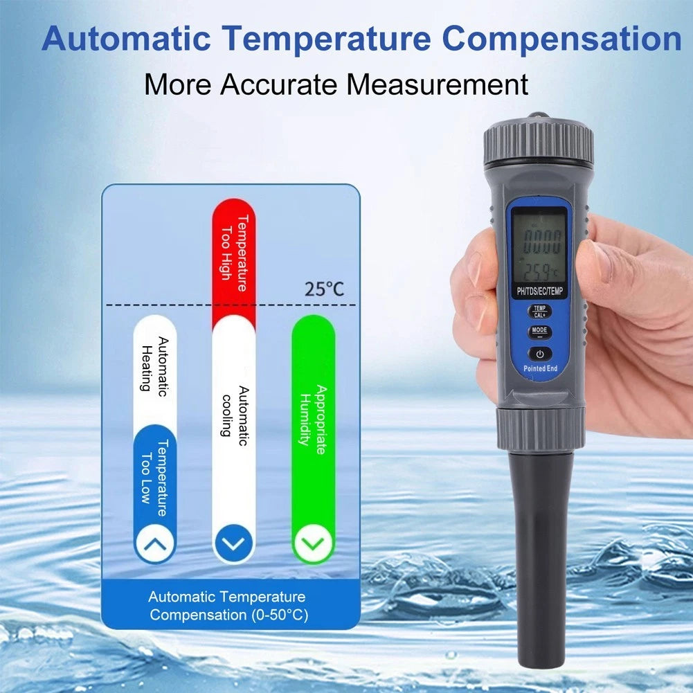 4-in-1 Portable Food Analyzer for pH, Conductivity, Temperature Measurement