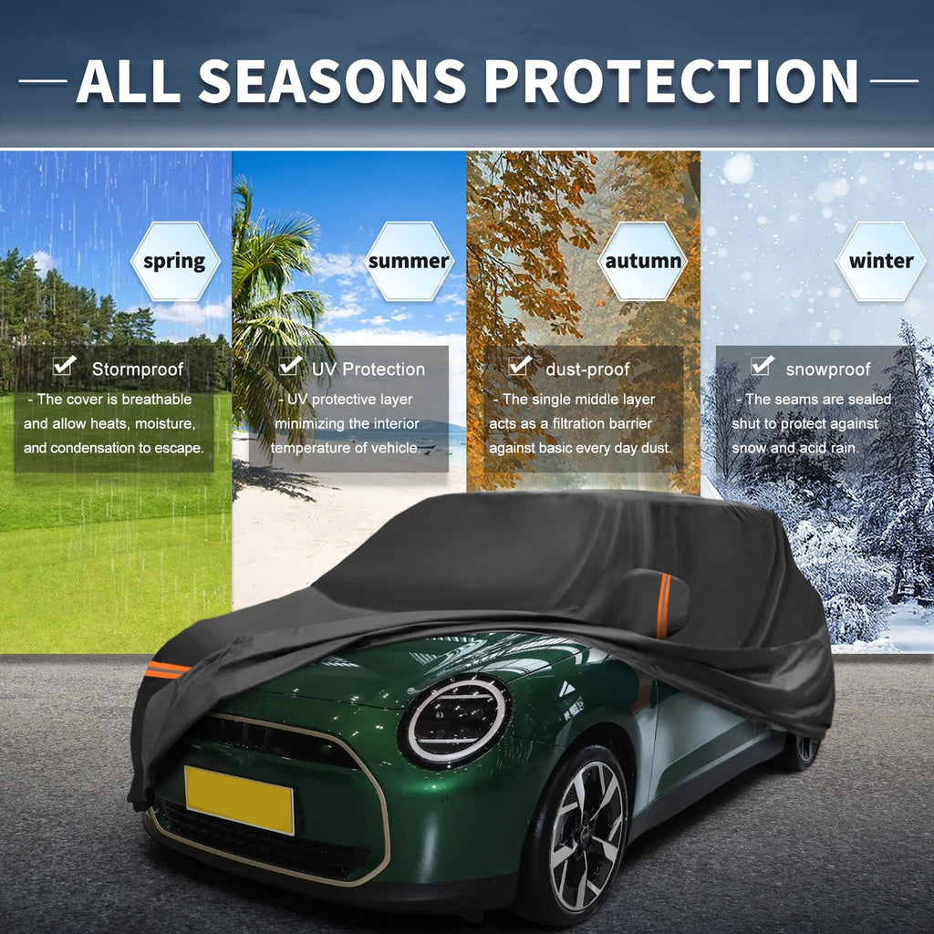 Waterproof Car Cover for Mini Cooper (2013–2024) with Zipper