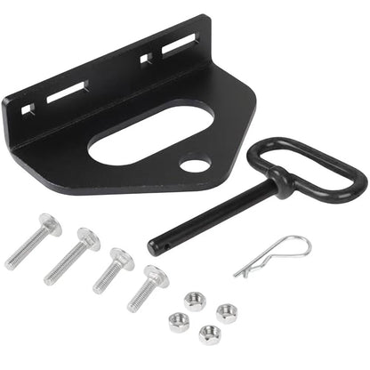 Lawn Mower Hook Kit with Heavy Duty Steel Towing Hitch (Adjustable)