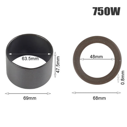 OilFree Mute Air Compressor Cylinder Sleeve Piston 63mm Black Rubber