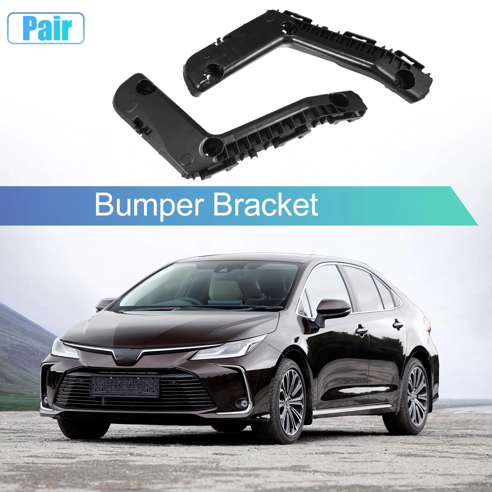 Front Bumper Bracket Mounting Support Pair for Toyota Corolla (2014–2016)