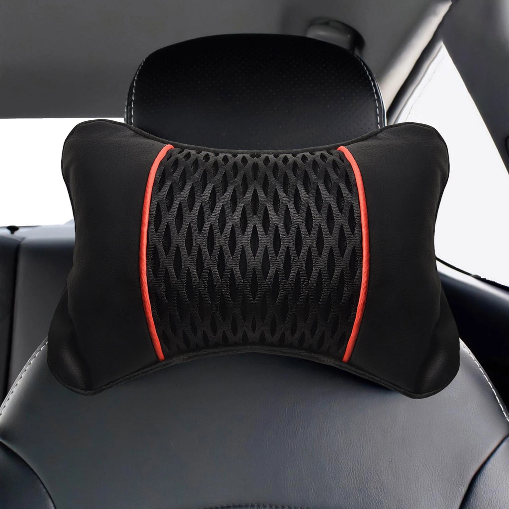 2X Headrest Cushion Pad for Universal Fit (Breathable PU Leather)