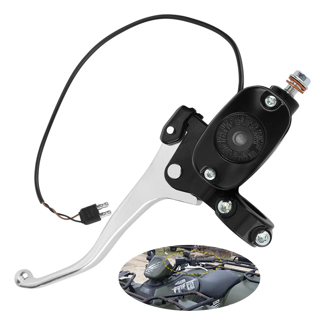 Front Brake Master Cylinder with Brake Light Switch for Arctic Cat 400 450 500 550 (2000–2023)