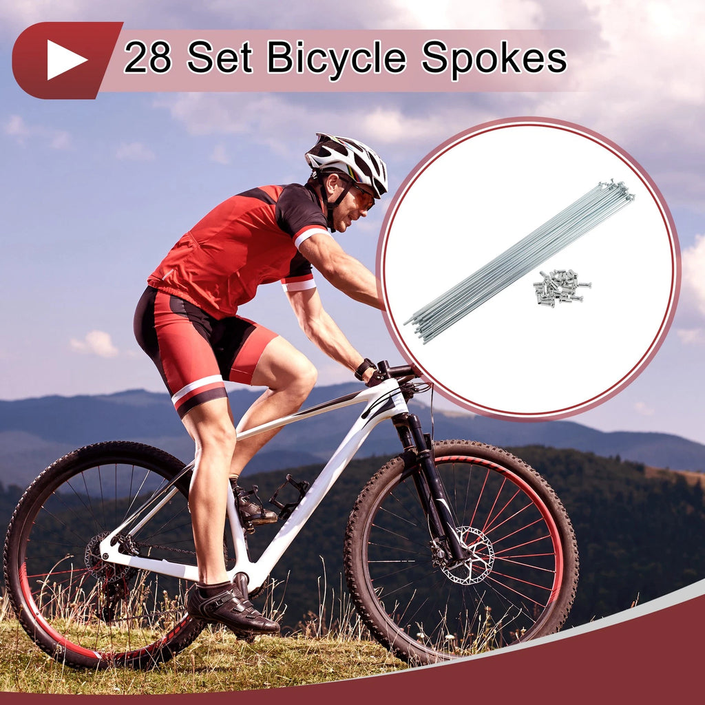 Bicycle Wheel Spoke Replacement Carbon Steel Galvanized 295 mm for 12G
