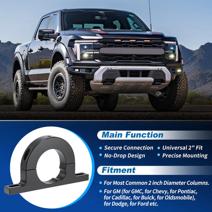 Aluminum 2 Inch Universal Steering Column Mount for Universal Fit (All Years)