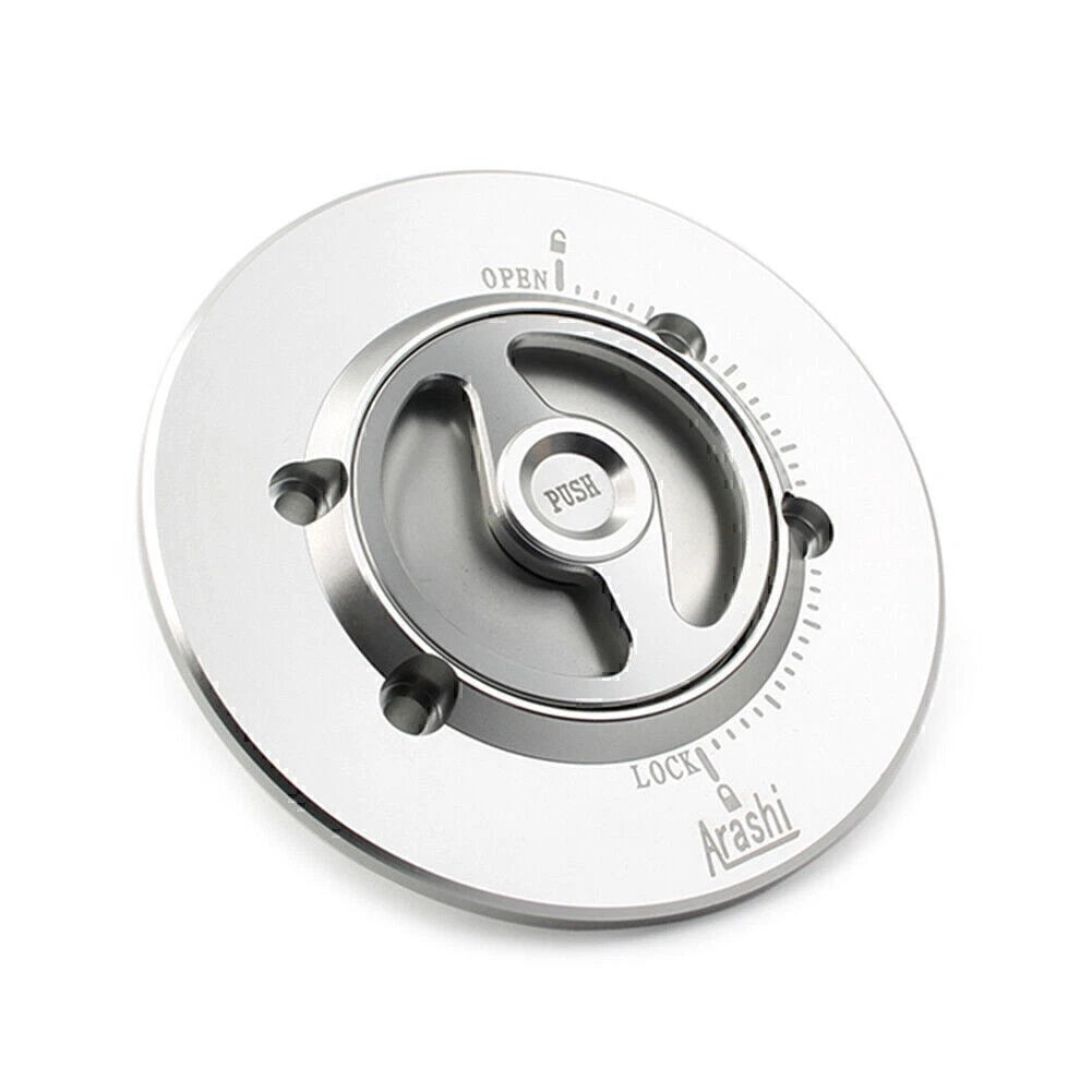 Fuel Tank Cap CNC Silver for BMW S1000RR (2010–2018), S1000R (2015–2018)