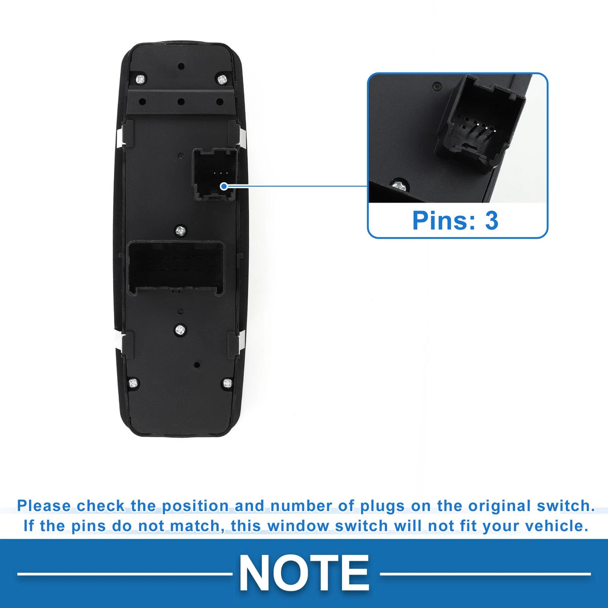 2 Power Window Switch No. 4602535AH for Dodge Grand Caravan (2011–2020)