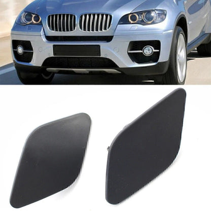 1 Pair Front L &R Headlight Washer Nozzle Cover Plastic For BMW X6 E71 2008-2014