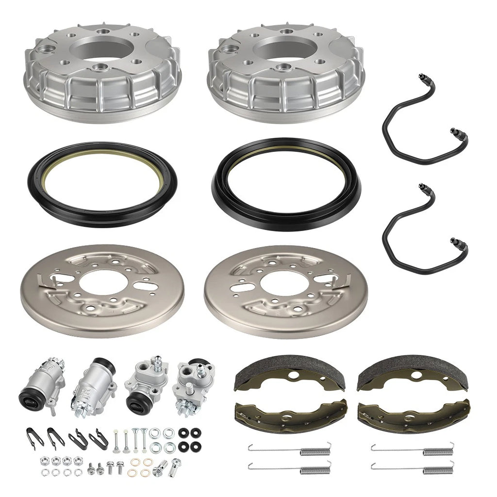 Front Brake Drum Plate Cover Shoes Kit for Honda FourTrax 300 TRX300FW (1988–1994)