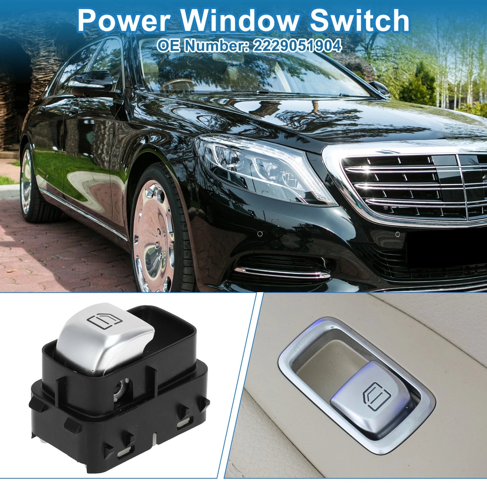 Power Window Switch Replacement for Mercedes-Benz E300 GLC300 (2016–2022)