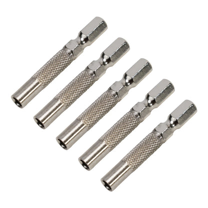 Set of 5 Hex 6.35mm 1/4" Insert Socket Holders for Electric Screwdrivers