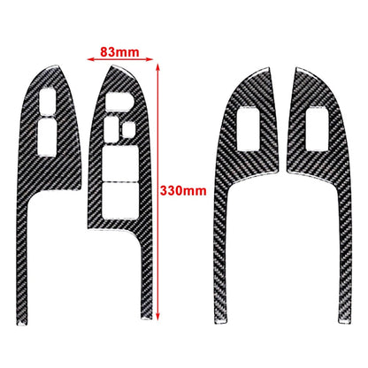 Carbon Fiber Window Lift Panel Switch Cover Trim for Honda Accord (2003–2007)
