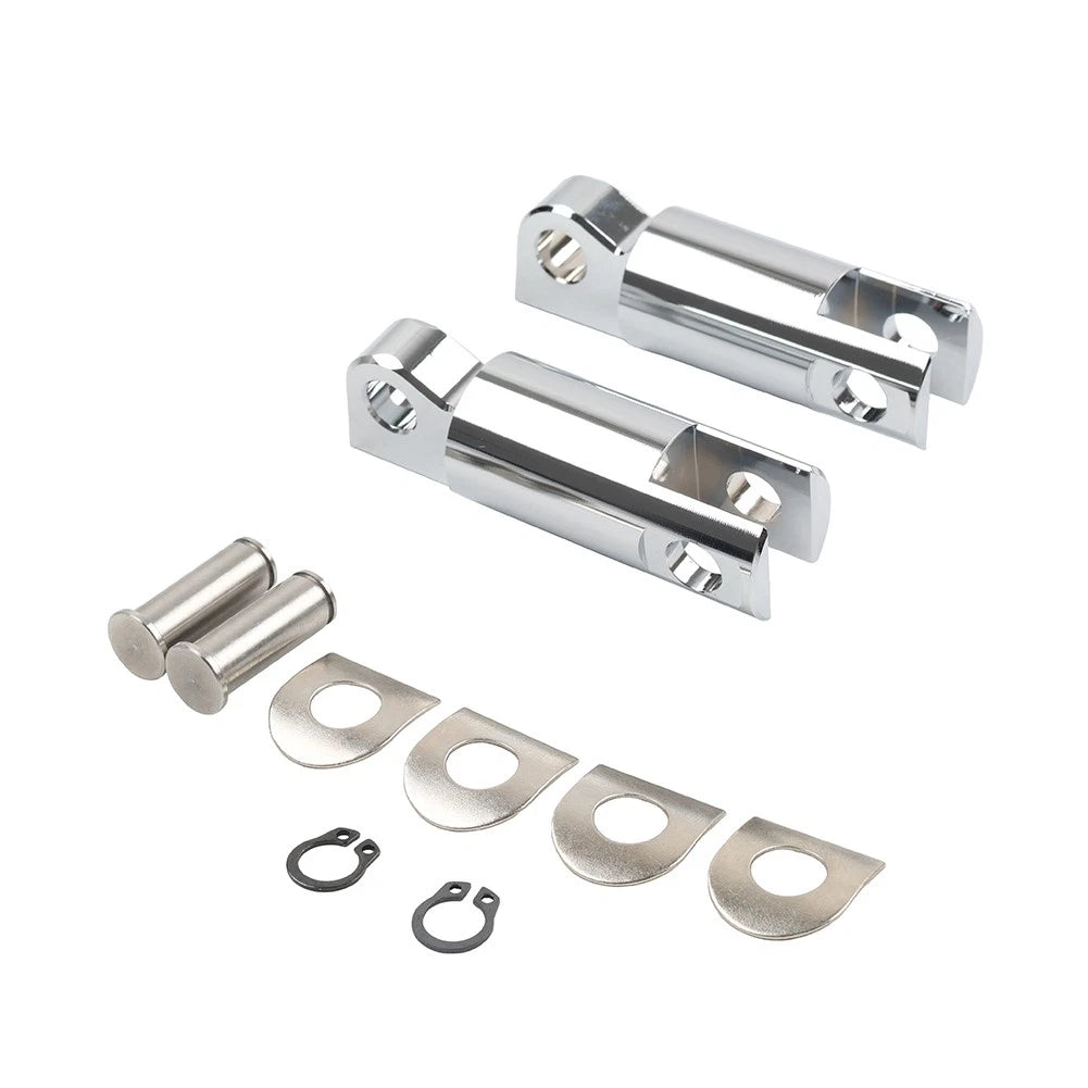 Foot Peg Extensions for Harley Touring Electra Glide (Universal, Chrome)