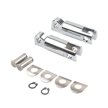 Foot Peg Extensions for Harley Touring Electra Glide (Universal, Chrome)
