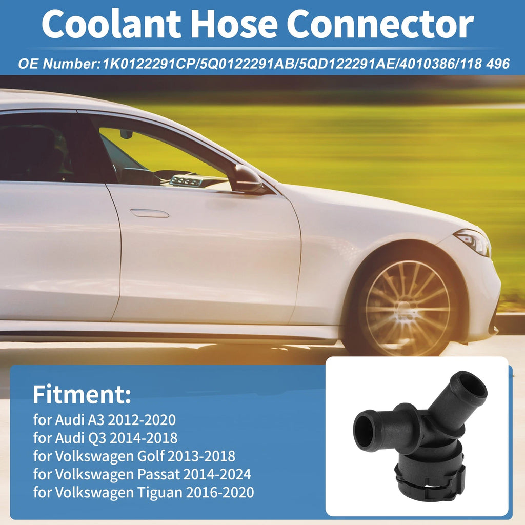 Engine Coolant Hose Connector Plastic OEM for Audi A3 (2012–2020)