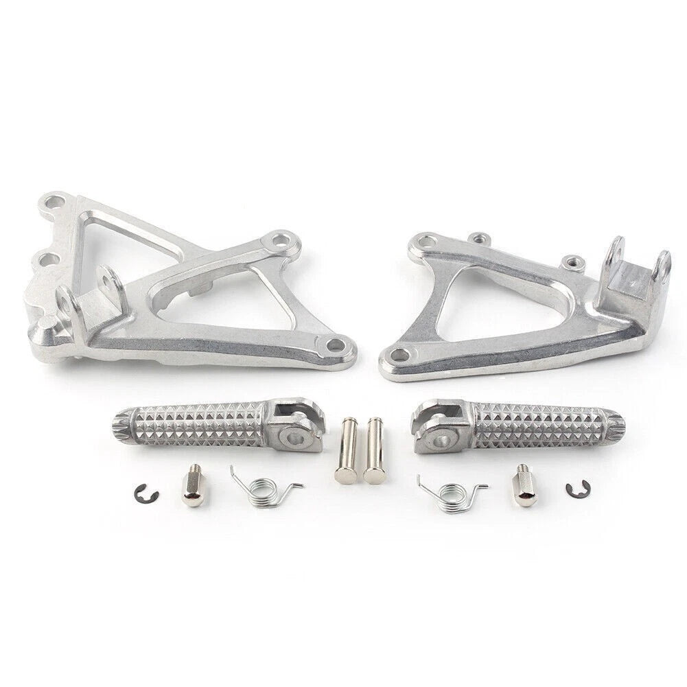 Set of 2 Front Rider Footrest Pegs Brackets for Yamaha YZF R1 (2009–2011)