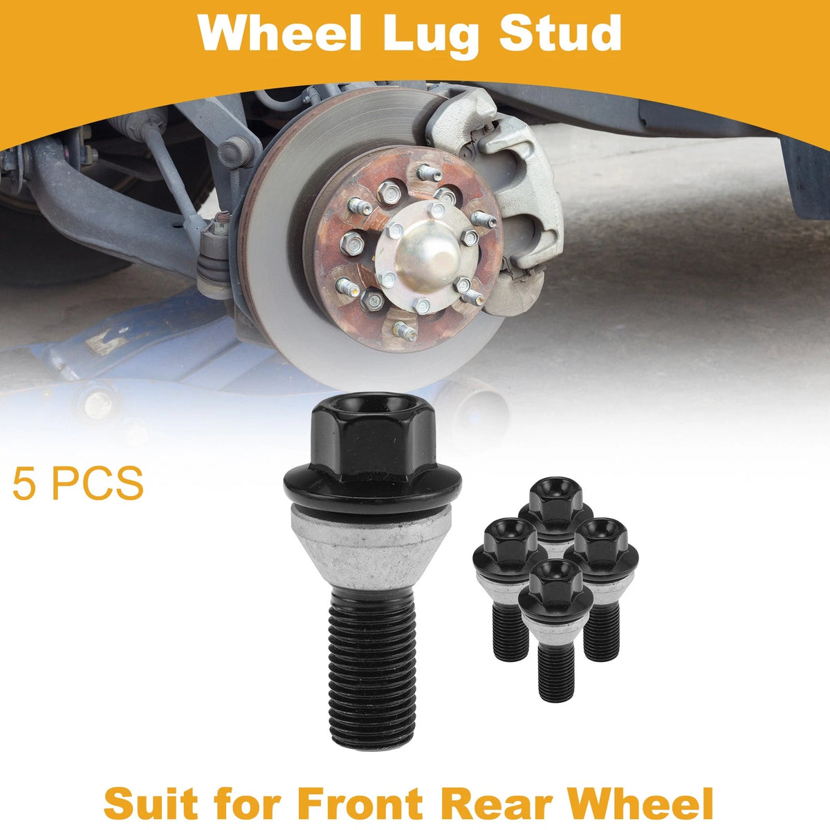 5pc Wheel Lug Stud for BMW 7 (E65, E66, E67) 760i, Li (2003–2008) No. 36136781153