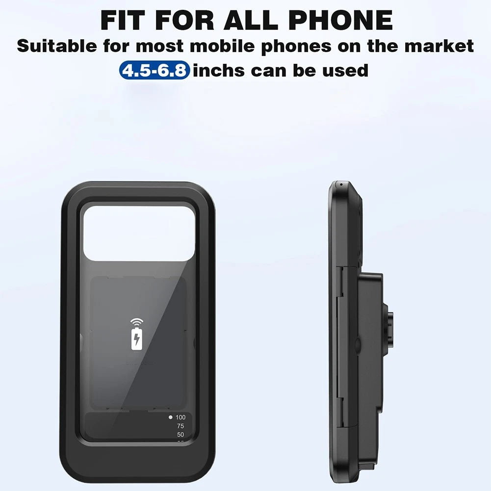 Motorcycle Phone Holder with Wireless Charging for Universal Fit (2010–2023)