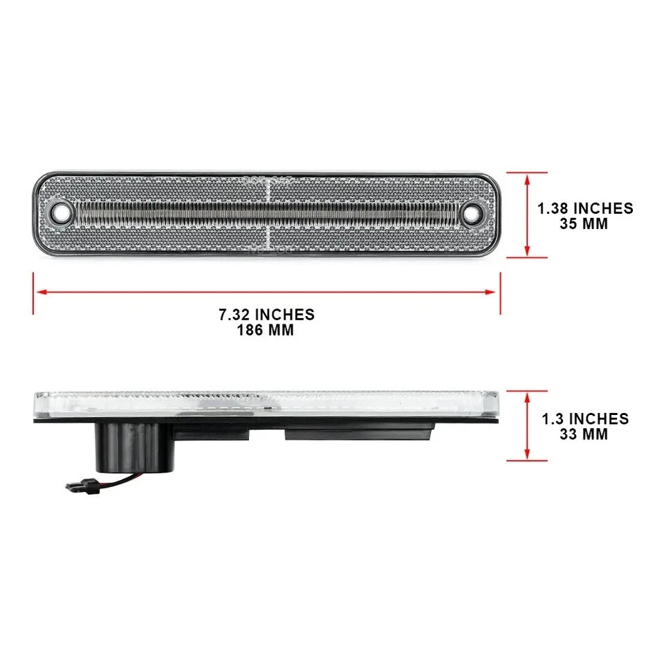 Set of 2 Front Rear Side Marker Light Lamp for Ford F-Ser Truck Bronco Van (1973–1979)