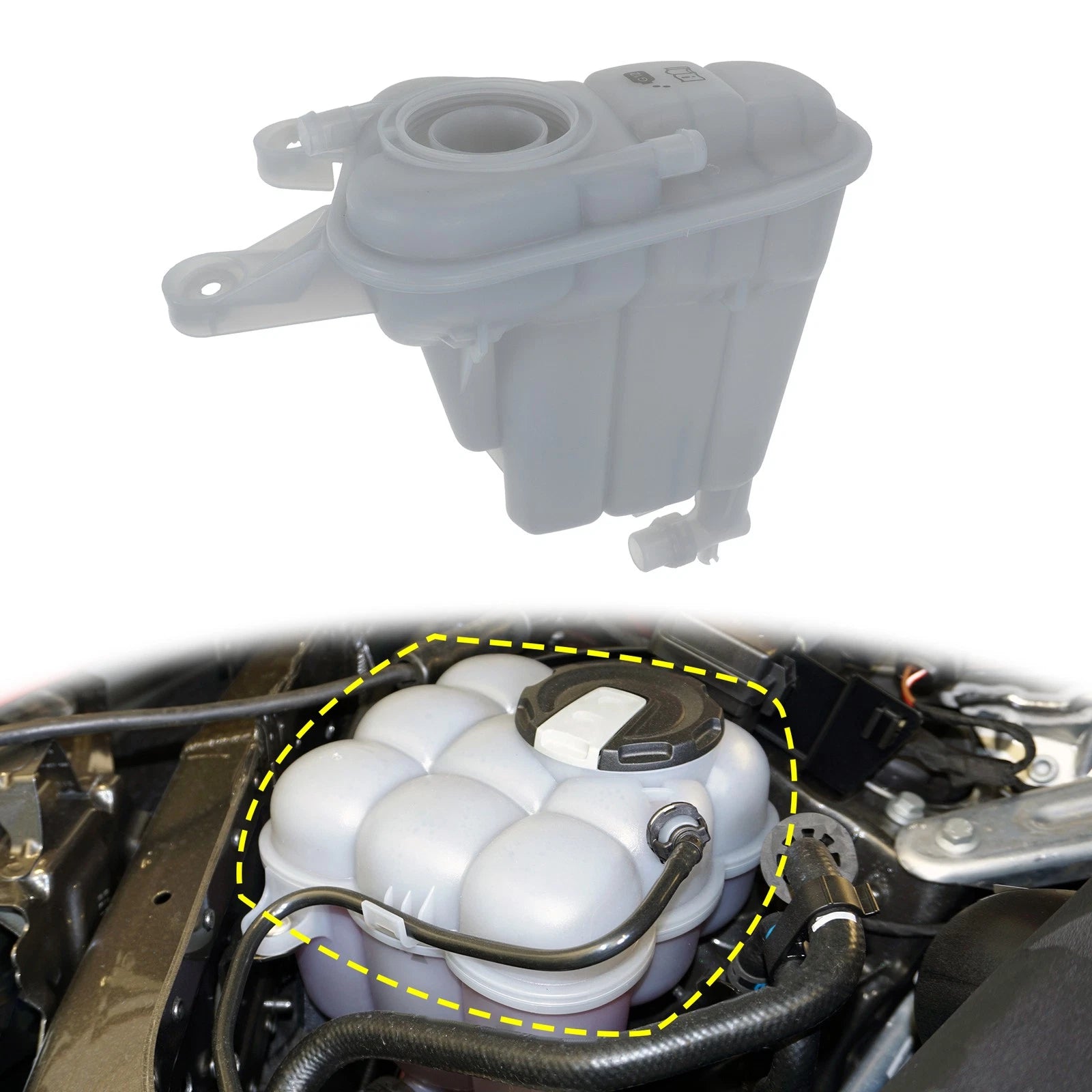 Coolant Reservoir Tank with Sensor for Audi A4 (2009–2016)