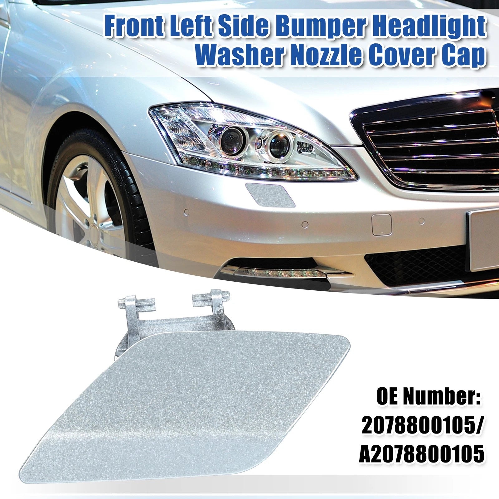 Front Left Side Bumper Washer Nozzle Cover for Mercedes-Benz E550 (2014–2015)