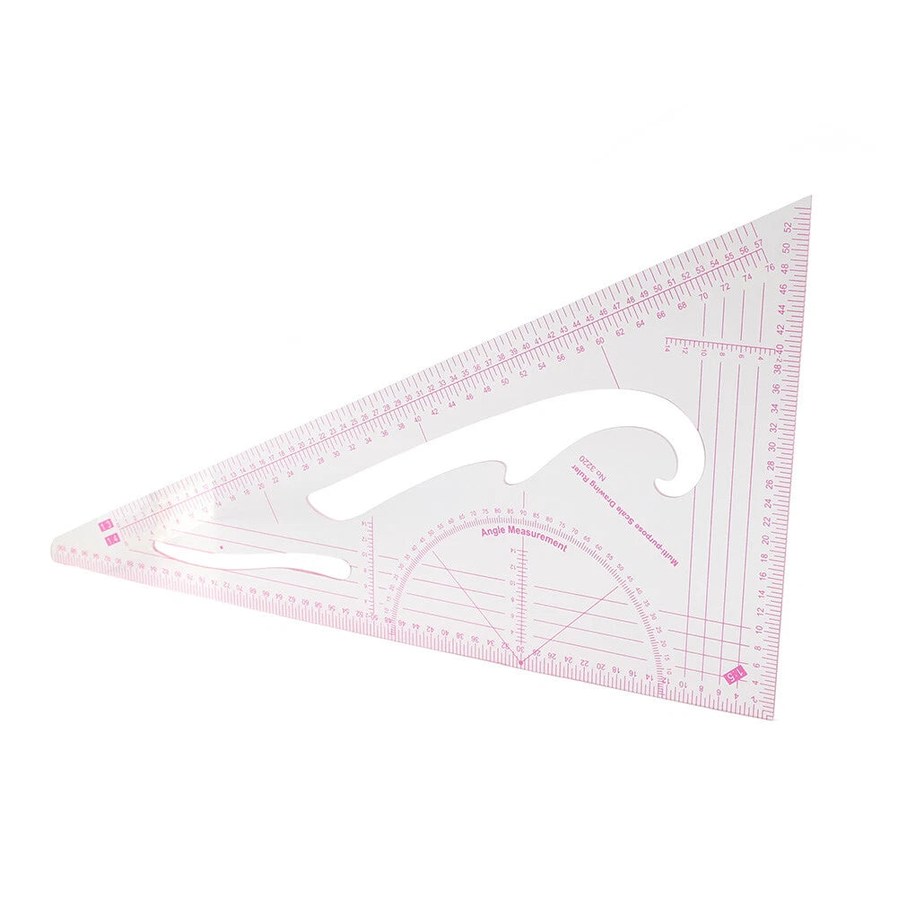 3220 Clothing Triangular Scale Drawing Plate Ruler Tailor Sewing Patchwork Tools