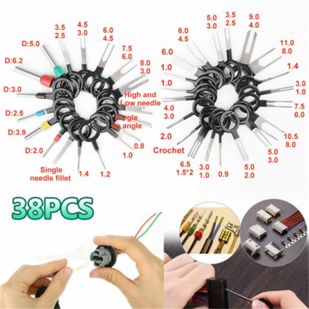 38 Piece Wire Terminal Extraction Tool Set for Vehicle Maintenance