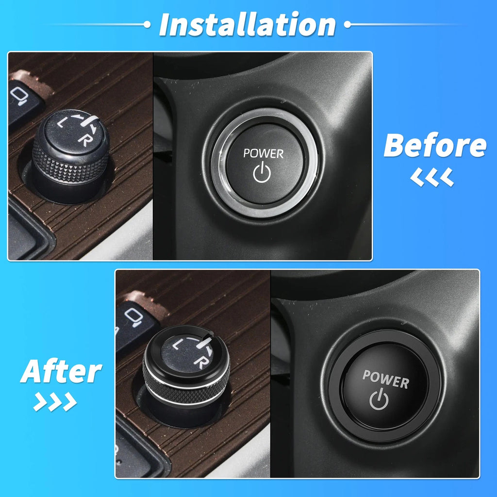 Volume Knob Cover for - Control Switch Trim Ring Black