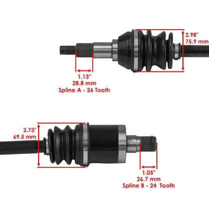 Rear Left Right CV Joint Axle Shaft Replacement for Can-Am Outlander 570 (2017–2023)