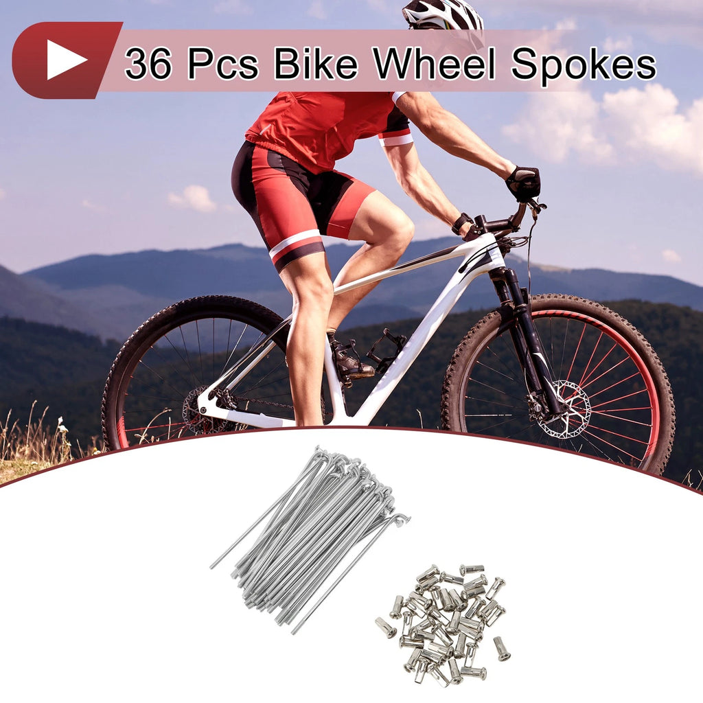 Bicycle Spokes Front Set 87mm 12G Steel Galvanized for 26 Inch Wheel (36)
