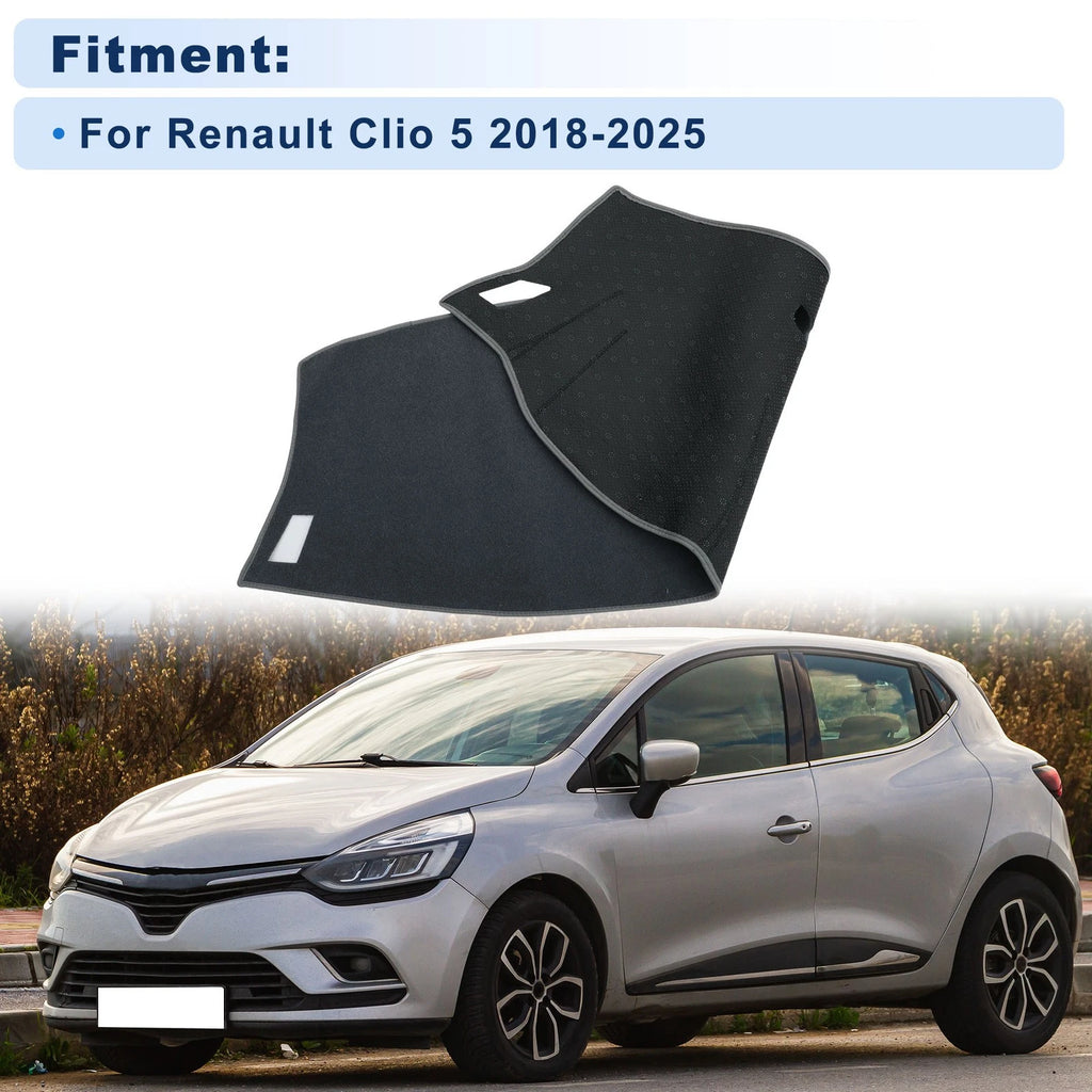 Dash Cover Set for Renault Clio 5 (2018–2025) Polyester Gray