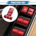 10X Window Switch Button Cover Trims for Toyota Highlander (2020–2022) Red